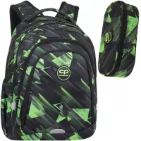 1. CoolPack Drafter 3 Plecak Szkolny Green Mirror F010920 + Piórnik F062920