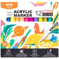 1. M&G Markery Akrylowe Neonowe 12 kolorów 1-2 mm 475819