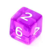 8. Komplet kości REBEL RPG - Kryształowe - Fioletowe
