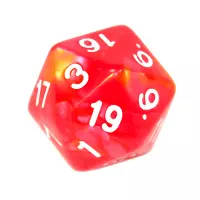5. Komplet kości REBEL RPG - Dwukolorowe - Czerwono-żółte