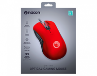 1. NACON PC Mysz przewodowa GM-110 Czerwona