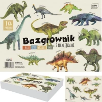 1. Interdruk Bazgrownik A4 z naklejkami Dinozaury 323385