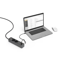 4. Hama Listwa Zasilająca PWR-ST 2W 1.4M/USB-C+A/65W PD/SW/SH
