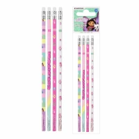 3. Starpak Ołówek z Gumką Koci Domek Gabi 4szt. 530019