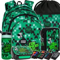 1. CoolPack Zestaw Szkolny Game Zone 5el. Plecak F029826+ Piórnik F067826 + Worek F070826