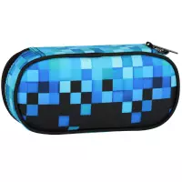 3. Starpak Piórnik Szkolny Tuba Usztywniana Pixel Blue 552636