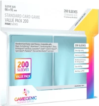 1. Gamegenic: Prime Value Sleeving Pack (66x91 mm) Clear - Koszulki na Karty 200 sztuk
