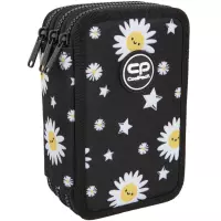 1. CoolPack Jumper 3 Piórnik Trzykomorowy Z Wyposażeniem Daisy Black F067817