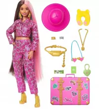 3. Barbie Extra Fly Lalka Podróżniczka z Walizką Safari HPT48
