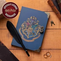 4. Zestaw Harry Potter Zamykany Notatnik Hogwarts z Gęsim Piórem