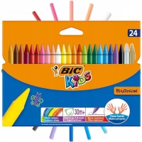 1. Bic Kids Kredki Świecowe Plastidecor 24 Kolory 010722