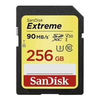 3. SanDisk Secure Digital (SDXC) 256 GB Extreme 90MB/s· V30 C10 UHS-I U3