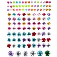 2.   Craft With Fun Ozdoba Dekoracyjna Samoprzylepna Kryształki Okrągłe 382487