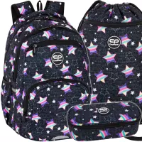 1. CoolPack Pick Plecak Szkolny Młodzieżowy Rainbow Night F099900 + F070900 + F062900