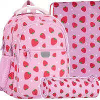 1. Starpak Zestaw Szkolny 3el. Fruit Truskawka Plecak 550862 + Piórnik 550955 + Worek 550823