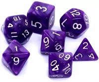 2. Komplet kości REBEL RPG - Perłowe - Granatowe