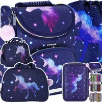 1. Starpak Zestaw Szkolny Unicorn Galaxy 4el. Tornister 531575 + Piórnik 531577 + Worek 531584 + Torba 531582