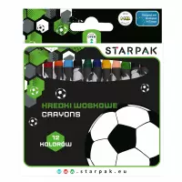 1. Starpak Kredki Woskowe 12 Kolorów Football 553555