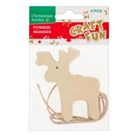 1. Craft With Fun Ozdoba Dekoracyjna Renifer Do Zdobienia Malowania Zawieszka 438500