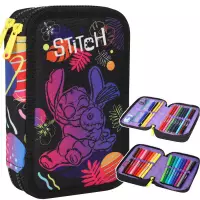 1. CoolPack Jumper 2 Piórnik Dwukomorowy Z Wyposażeniem Stitch Black F066886