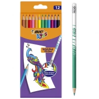 2. Bic Kredki Ołówkowe Zmazywalne Evolution Illusion 12 Kolorów 9878681