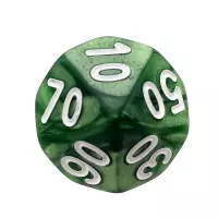 3. Komplet kości REBEL RPG - Perłowe - Zielone