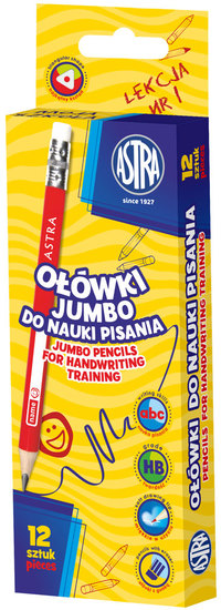 3. Astra Ołówki Jumbo do Nauki Pisania 12 sztuk 206119004