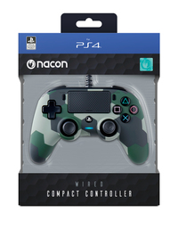 1. NACON PS4 Pad Przewodowy Compact Controller Camo Zielony