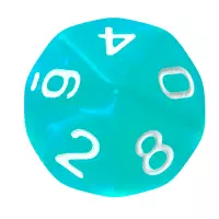 6. Komplet kości REBEL RPG - Kamienie Księżycowe - Turkus