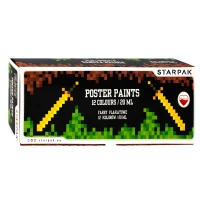 4. Starpak Farby Plakatowe 12 kolorów 20ml Pixel Game 492052