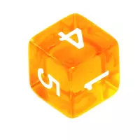 7. Komplet kości REBEL RPG - Kryształowe - Pomarańczowe