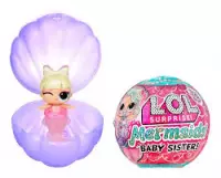 2. MGA LOL Laleczka z Niespodzianką Surprise Mermaids Baby Sisters Syrenka w Muszelce 556512