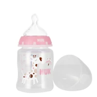 3. Nuk Butelka 150ml 0-6m First Choice+ Smoczek Silikonowy M Różowa 527894