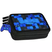 4. Starpak Piórnik Trzykomorowy z Wyposażeniem Pad Blue 552626