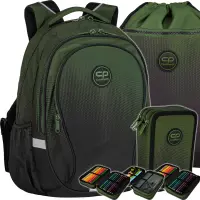1. CoolPack Zestaw Szkolny Gradient Grass 3el Plecak F002757 + Worek F070757 + Piórnik F067757