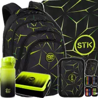 1. Zestaw 5el. CoolPack Drafter Plecak Szkolny Quake F010750 + Worek 553005 + Piórnik 553007