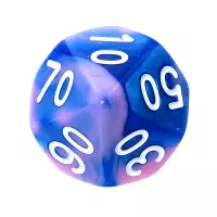 5. Komplet kości REBEL RPG - Dwukolorowe - Niebiesko-różowe