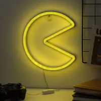 6. Lampka Neonowa Ścienna Pac-man