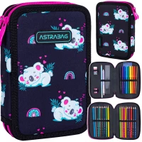 1. AstraBag Piórnik AC21 Dwukomorowy z Wyposażeniem Sleepy Koala 503024009