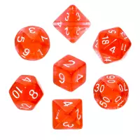 2. Komplet kości REBEL RPG - Mini Kryształowe - Czerwone