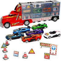 1. Mega Creative Auto Ciężarowe Laweta z Akcesoriami Czerwony 481882