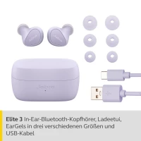8. Jabra Słuchawki Bezprzewodowe Elite 3 Lilac