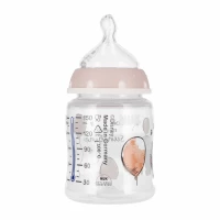 2. Nuk Butelka 150ml 0-6m First Choice+ Smoczek Silikonowy M Osiołek Różowa 536898