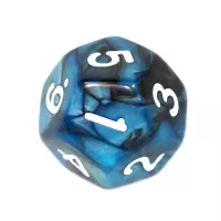 2. Komplet kości REBEL RPG - Dwukolorowe - Czarno-niebieskie