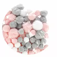 1. Craft With Fun Ozdoba Dekoracyjna Kolorowe Pastelowe Pompony 501476