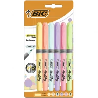 2. Bic Zakreślacze Highlighter Grip Pastel 6 Kolorów 992561