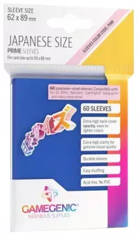 1. Gamegenic: Japanese Size Prime Sleeves (62x89 mm)  - Koszulki na Karty - Blue - 60 szt.