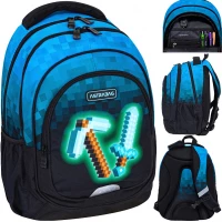 1. AstraBag Plecak Szkolny AB330 Blue Pixel 502024092