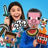 5. Zestaw Rekwizytów Fotograficznych Minecraft 58 szt.