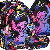 1. CoolPack Jerry Stitch Black Zestaw 3el Plecak F029886 + Piórnik F062886 + Worek F054886